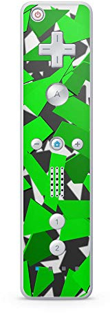 Skins4u Aufkleber Design Schutzfolie Vinyl Skin kompatibel mit Nintendo Wii Remote Controller Signal Green