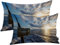 Shrahala Ocean Fish Decorative Pillow Covers, Fishing Boat Image for Cushion Case for Sofa Bedroom Car Throw Pillow Covers Cushion Cover Lumbar 12 x 20 Inches Purple, Set of 2