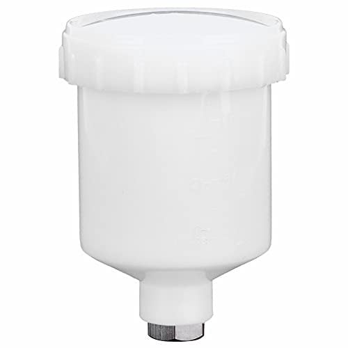 125ml Plastic Cup Container Replacement for Air Gravity Feed Spray Guns with 15mm/0.6in Femal Thread Painting Parts for Paint Spraying