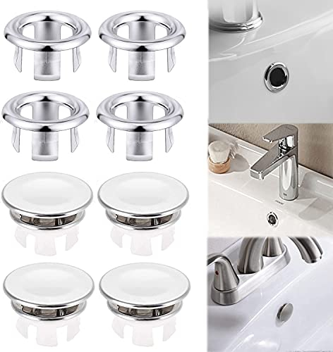 8 Stücke Waschbecken Überlauf Ringe Bad Küche Waschbecken Überlaufabdeckung Becken Aufgeräumter Überlauf Abflusskappe Abdeckung