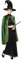 Amscan - Erwachsenenkostüm Professor Mc Gonagall aus Harry Potter, Kleid, Umhang, Hut, Magierin, Zauberin, Schwarz, Grün