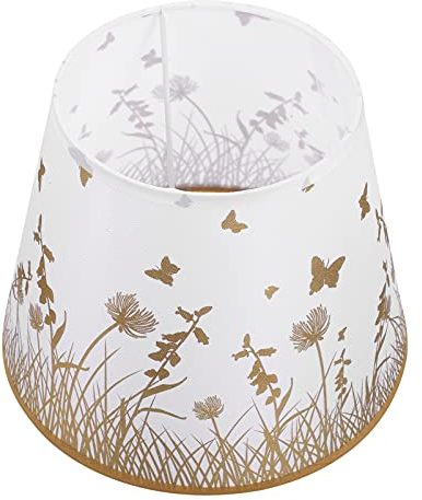 Lurrose Stoff Lampenschirm Lampe Stoffschirm Textilschirm Stofflampenschirm für E27 Pendelleuchte Deckenleuchte Kronleuchter Tischlampe Wandlampe Stehlampe Wohnzimmer Schlafzimmer Deko