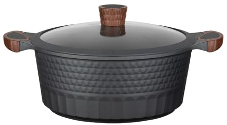 RESTO Kochtopf Schmortopf 6,6L mit Deckel 28cm, H=12,5cm | Antihaftbeschichtung | im Geschenkkarton | Für alle Herdarten, auch Induktion | PFOA frei