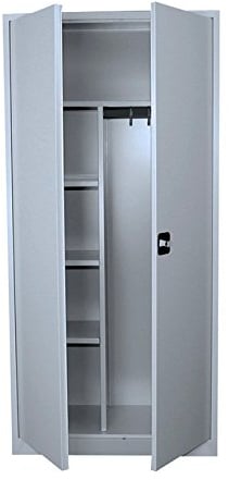 Lüllmann Mehrzweckschrank Spind Spindschrank abschließbar 180x80x38cm (RAL 7035 Lichtgrau)