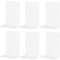 LOLYSIC Lot de 6 serre-livres en métal blanc pour étagères, serre-livres résistants pour maintenir les livres, les étagères, les livres lourds, décoratifs, pour la maison, le bureau, les enfants