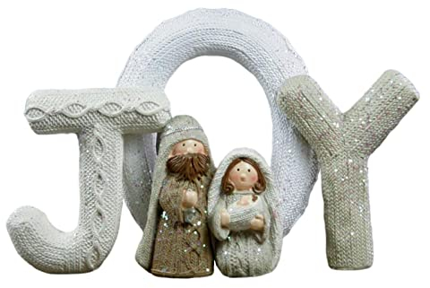 LOVIVER Faith Krippenfigur für Partygeschenke Zuhause Hochzeit Geschenk Dekoration Einweihungsparty, Freude beige