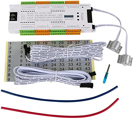 Yearninglife Sensor de movimiento LED, tira de luz con sensor de movimiento LED, 32 canales, atenuación de luz, movimiento interior, luz nocturna, CC 12 V/24 V, flexible, sistema de control de luz LED
