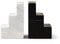 Printworks Buchstütze Stair Cube aus Marmor (2er Set) in schwarz-weiß, 9 x 6 x 9 cm, PW00548