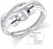 FUNTE® Anxiety Rings for Women - Sterling Silver Fidget Rings with Spinner Beads & Cubic Zirconia, Adjustable, Stress Relief - Gift Card & Box Included