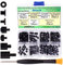 Zmbroll 200Pcs M.2 Screw Kit,Black M2 SSD Mounting Screws,NVMe Screw for Laptops,m.2 Standoff and Screw for Asus Gigabyte MSI Motherboards Screw with Screwdriver