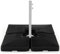 RELAX4LIFE Dalle Parasol Déporté en HDPE à Remplir 80 L d'eau / 108 KG de Sable, Pied de Parasol Carré avec Poignée, Poids Parasol Lourd pour Cour Patio Terrasse