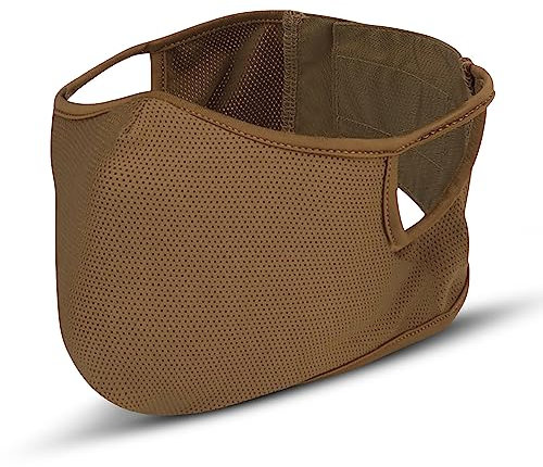 AOUTACC Masque de tir, Demi-Masque en Silicone, Tactique Multifonctionnel, Respirant, pour l'extérieur, BBS, Paintball, tir, Jeu de Survie CS (Marron (L))