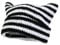 YAMEIZE Cat Ear Striped Knitted Mütze - für Damen Herren Trendy Warm Y2K Weich mit Cat Ear Striped Beanie Soft Strickmützen Winter Cap Girls Outdoor