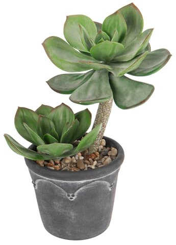 Arborus Pianta Artificiale Piante Grasse Artificiali in Pentola 33 cm Piante Artificiali Succulente Piante Artificiali per la Decorazione Della Casa Decorazione per Ufficio Bagno Balcone Negozio