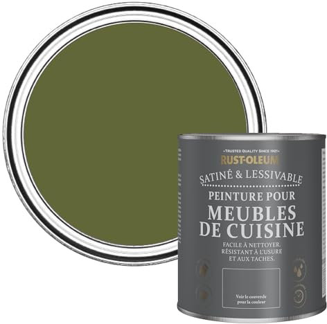 Rust-Oleum Peinture Verte pour Meubles de Cuisine, Finition Satinée - Jasper 750ml