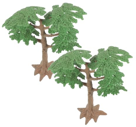 COHEALI 4 Stück Mikrobäume Miniaturbaum decoraciones para sala de casa Mini-Zypresse Ornament Modelle grüner Landschaftsahorn Zypressenbaum-Modell Sandkasten Bahn Anlage schmücken