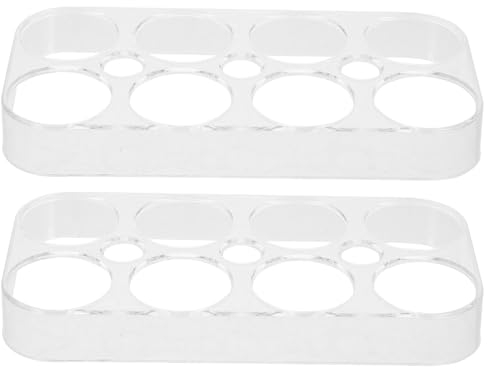 Operitacx 2 recipientes para para frigorífico, 8 rejillas, organizador de de plástico para frigorífico, organizador de cocina, transparente, bandeja para para frigorífico, soporte