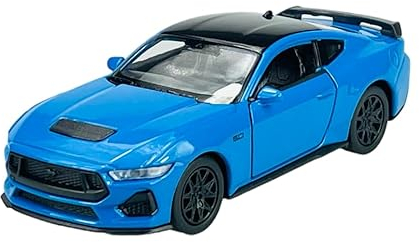 Welly 2024 Ford Mustang GT Blau ca 1/34-1/39 Metall Modell Auto Die Cast Neu im Kasten