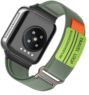 HAZARA Nylon Armband Kompatibel mit Oppo Watch 46mm Armbänder Sport Armband für Damen Herren Sportarmband Adjustable Textil Loop Ersatzarmband für Oppo Watch 46mm (h,Nylon)