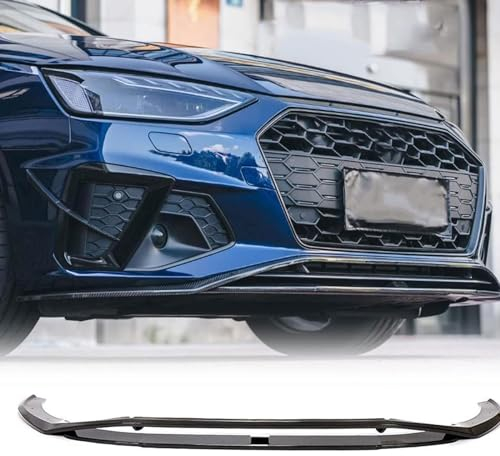 YYQWEE Auto Frontspoiler für Audi A4 B9 S-Line S4 Sedan 4-Door 2020-2021, Frontstoßstange Lip Splitter Spoilerlippe Diffusor Body Kit, Auto Zubehör