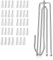 Ganchos para Cortinas de Acero Inoxidable, 40 Piezas Ganchos de Cortina de Abrazadera, Ganchos de Cortina de Ducha de Metal, Ganchos de Cortina Clips, para Cortinas y Anillos de cortin