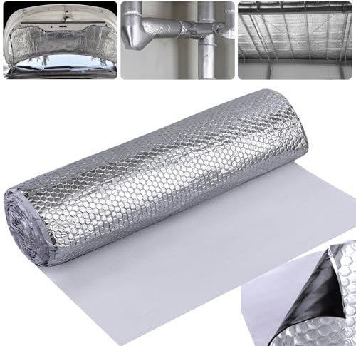 Pamatio 2 qm Alubutyl Dämmmatte Auto Dämmung, selbstklebend Anti Dröhn Matte 50x400cm, 2mm Schalldämmung für Kfz
