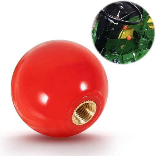 Bzcovac Pomo de palanca de cambios para tractores John Deere y Ford, perilla de palanca de cambios de diseño ergonómico, piezas de repuesto #R50864, R161382, R153875 y R58296, rojo