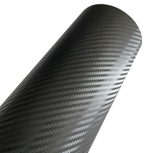 SkyjOy Covering Voiture Film adhésif en Vinyle 3D en Fibre de Carbone Noir for Voiture, Rouleau de Film d'emballage avec libération d'air Covering Carbone(50cm x 10m)
