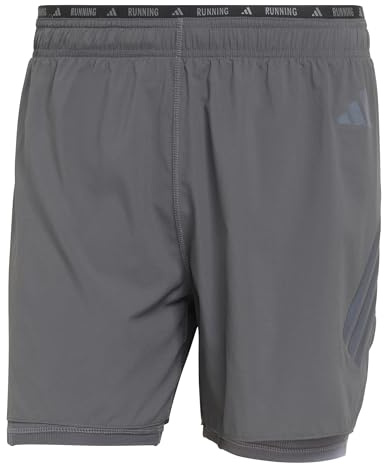 adidas Men's ADI365 Running Formotion Iconic 2in1 Shorts, Grey six, M
