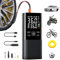 Elektrische Luftpump 150PSI, Kabelloser Akku Fahrradpumpe, Tragbare 6000mAh Kompressor, Wiederaufladbare USB-C Reifenpumpe mit alle ventile und LED Anzeige, für Auto, Fahrräder, Motorräder, & Bälle