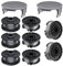Ersatz Rasentrimmer Spule Ø 1.6mm, 4.9m Länge Trimmer Spule Rasentrimmer, Fadenspule Kompatibel, Faden Ersatzspule Rasentrimmer, Trimmer Ersatzspule, 8 Ersatzspulen, 2 Kappe, für Rasentrimmer