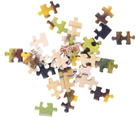 WHAMVOX 150 Pieces Mini Paper Puzzle Set in Test Tube Creative Educational Jigsaw for Adults Famous Painting Pattern Precise Cutting Fun Stress Relief Game