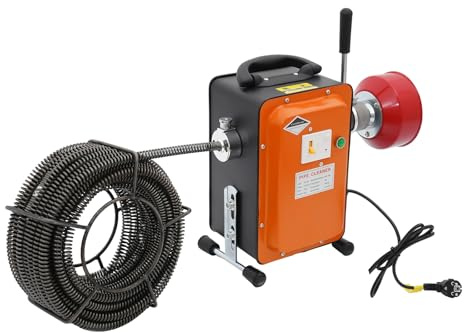 Rohrreinigungsmaschine, 750W 20M Elektrische Rohrleitungen, 400R/Min Rohrreinigungsspirale mit 2 Feder und Rolle für Ø20-150mm Rohrleitungen