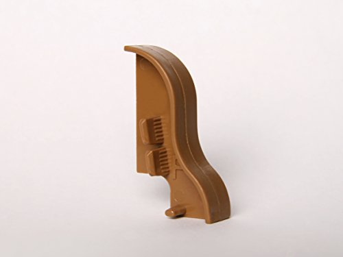 Innen- und Außenecken, Verbinder und Abschlüsse für Sockelleisten 40mm (Verbinder, Uni Nussbaum)
