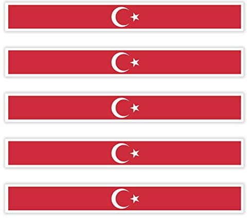 benobler 5 x Aufkleber TÜRKEI f. KFZ Auto Motorrad Boot Flagge Fahne TÜRKIYE