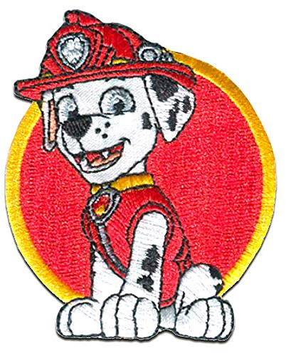 Paw Patrol MARSHALL 2 - Aufnäher, Bügelbild, Aufbügler, Applikationen, Patches, Flicken, zum aufbügeln, Größe: 7,5 x 6 cm