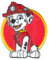 Paw Patrol MARSHALL 2 - Aufnäher, Bügelbild, Aufbügler, Applikationen, Patches, Flicken, zum aufbügeln, Größe: 7,5 x 6 cm