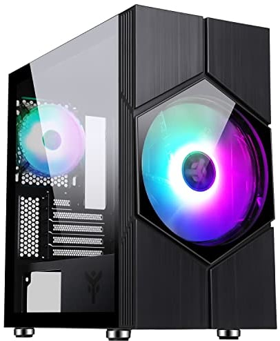 Itek Case VORTEX Gaming Mini Tower, mATX, 20 cm e 12 cm ARGB Fan, 2xUSB3, Pannello Laterale in Vetro Temperato