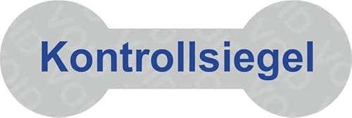 VOID Sicherheitsetiketten Kontrollsiegel auf Rolle - 60 x 20 mm (Blau - 100 Stück)