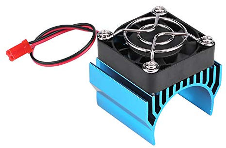 1/10 RC Aluminum Alloy Heat Sink With Cooling Fan for 540 / 550 / 3650 Motor RC Car (Blue)