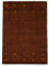 carpetfine Wollteppich Gabbeh Uni Braun 160x230 cm | Moderner Teppich für Wohn- und Schlafzimmer