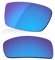LenzReborn Verres polarisés de rechange pour lunettes de soleil Oakley Gascan OO9014 - Plus d'options, Bleu glacier – Miroir polarisé, Taille unique