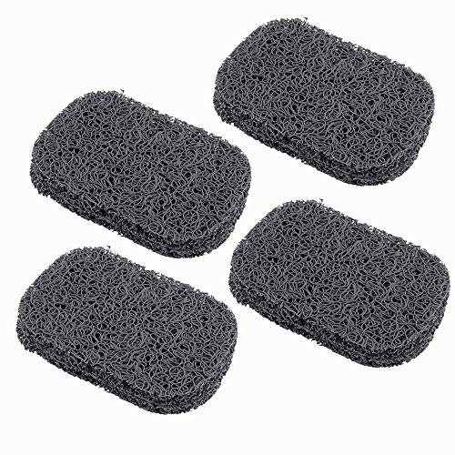 Jabonera, 4 Piezas Jabonera ecológica, Soporte para jabón, Almohadilla para Plato de jabón Antideslizante reciclable Natural, Jaboneras Diseño Poroso para Baño, Cocina, Aseo(Gris)