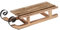 Spetebo Deko Holz Schlitten geflammt mit Metallkufen - 40 cm - Winter Weihnachten Advent Fenster Tisch Dekoration