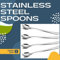 4x Long Handled Cocktail Spoons, Stainless Steel Coffee Latte Ice-cream spoon-UK