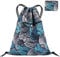 FenFang Zaino con Coulisse, Borsa a Sacco Tracolla Grande, Zainetto Leggero Sacca con Cordoncino Sportiva Sacche Palestra Scuola Viaggio Pieghevole Zainetti Uomo Donna Bambini Bambino Ragazzo (Blu)