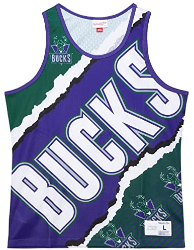 M&N JUMBOTRON Basketball Jersey Tank Milwaukee Bucks - M