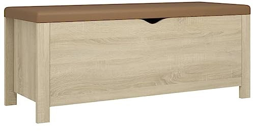 vidaXL Sitzbank mit Stauraum und Kissen Sonoma-Eiche 105x40x45 cm