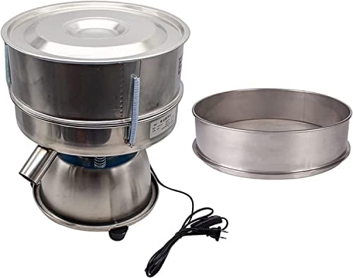 LMEIL Setaccio Vibrante Elettrico Setaccio Professionale, setaccio Polvere con Altezza 8 cm 2 setacci 10-200 Opzione Mesh