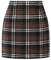 Kinghua Damen-Bleistiftrock aus Wolle, kariert, für Herbst und Winter, hohe Taille, figurbetont, Bleistiftrock, Kaffee, X-Klein